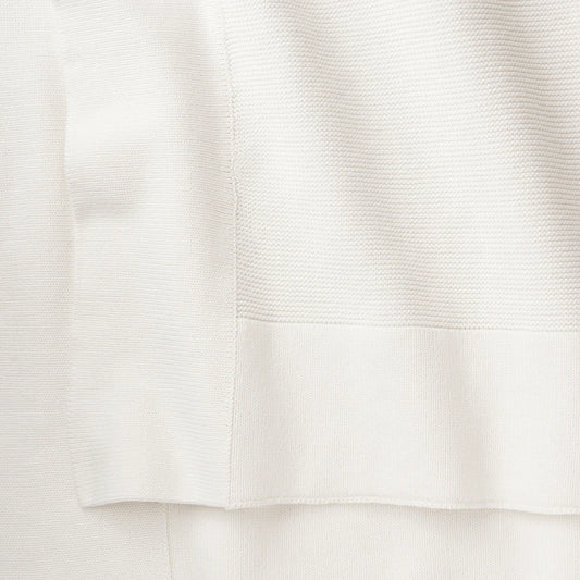 White Luxe Knit Baby Blanket