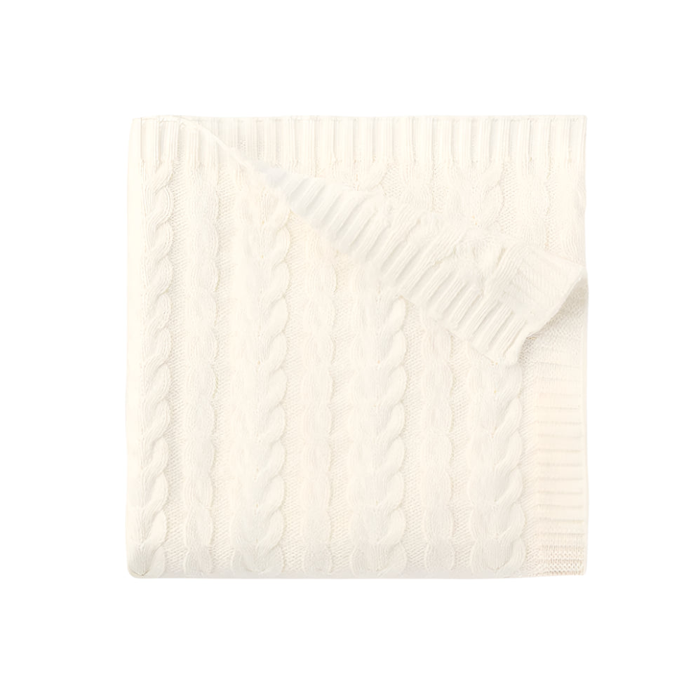 Luxe Cable Knit Baby Blanket