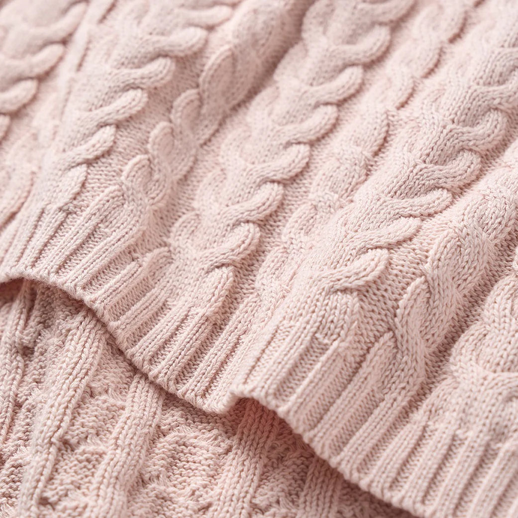 Luxe Cable Knit Baby Blanket