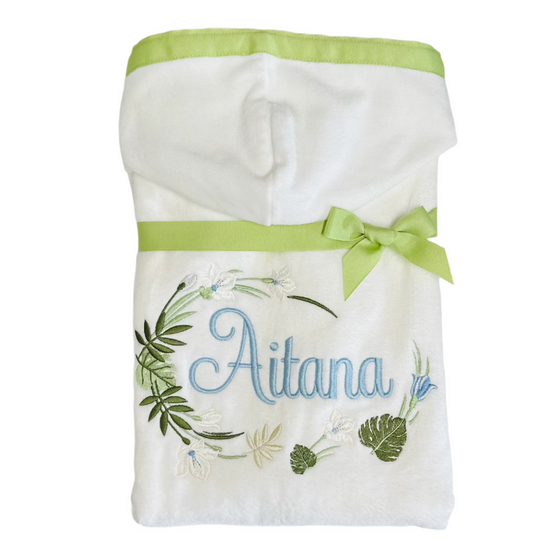 Oversized Baby Hooded Towel with Trim