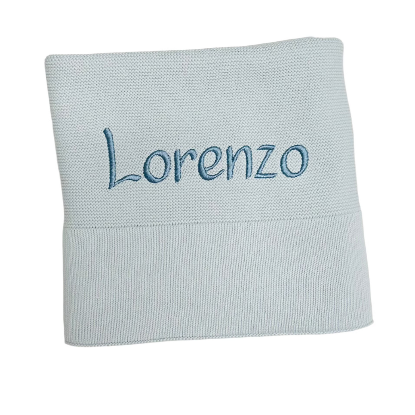 Blue Luxe Knit Baby Blanket