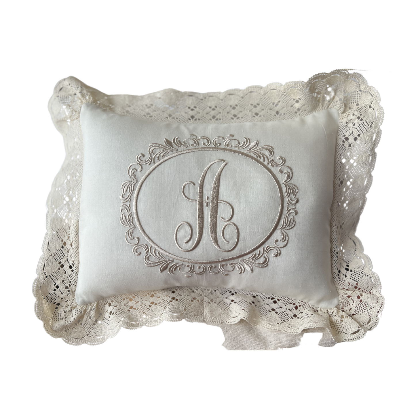 Lace Trim Baby Pillow