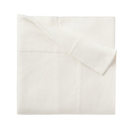 White Luxe Knit Baby Blanket