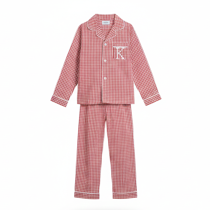 Traditional Gingham Christmas PJ Set