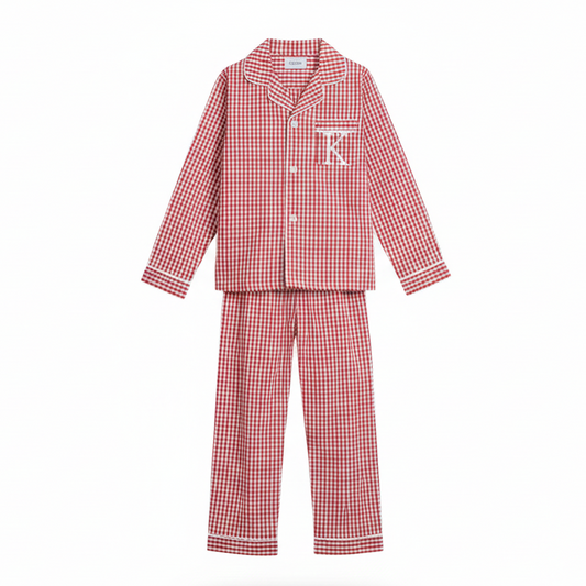 Traditional Gingham Christmas PJ Set