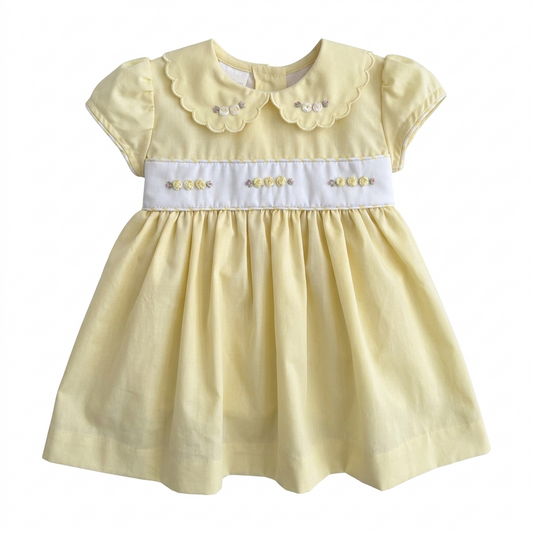 Yellow Scallop Collar Dress