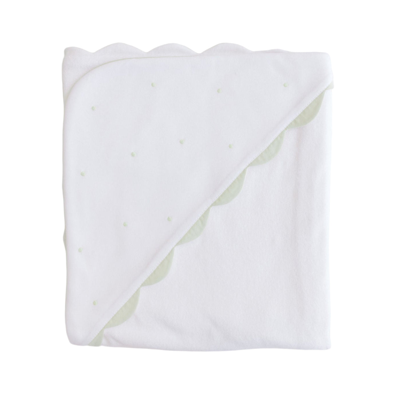 Hooded Towel Sage Dots