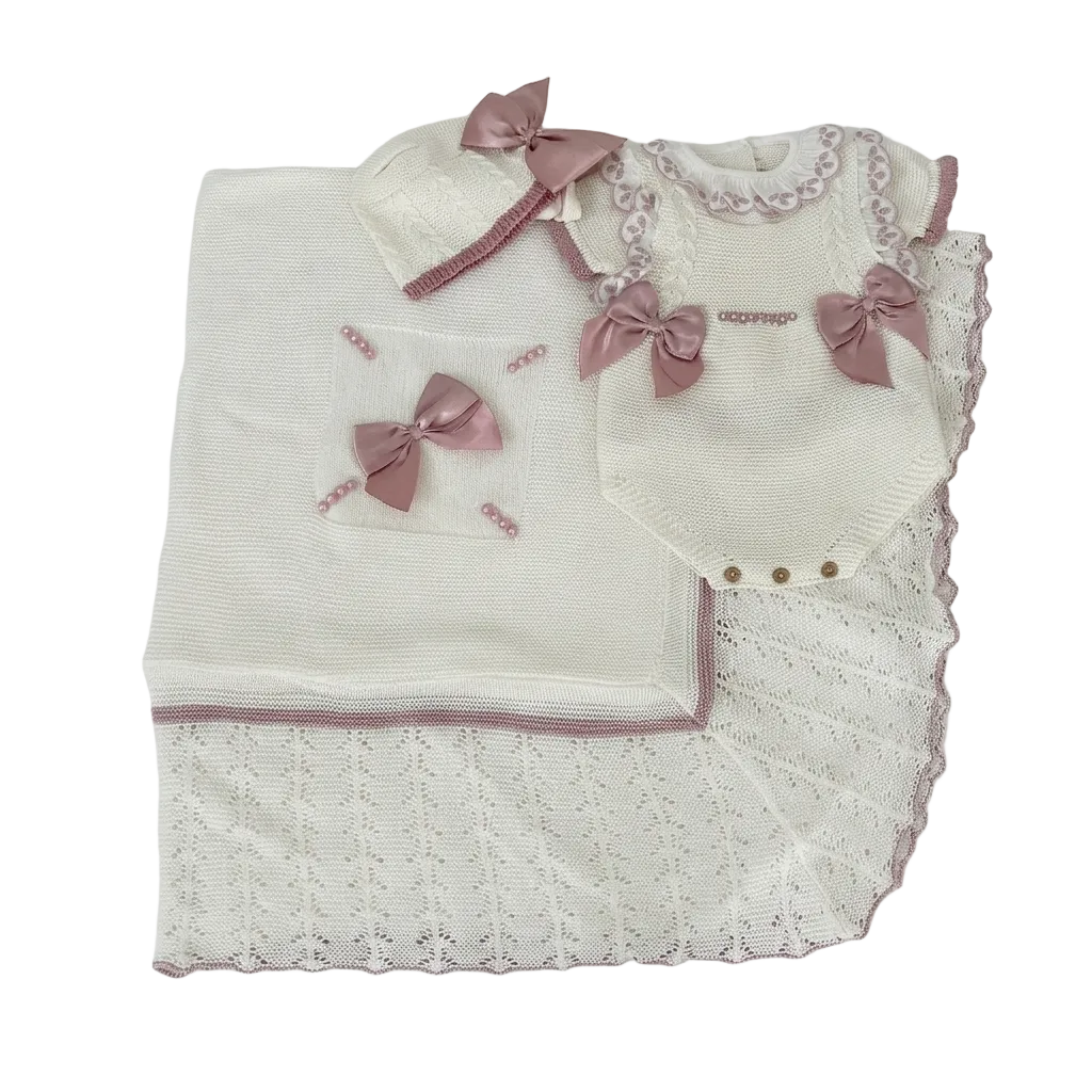 Spanish Onesie, Hat, & Blanket Set