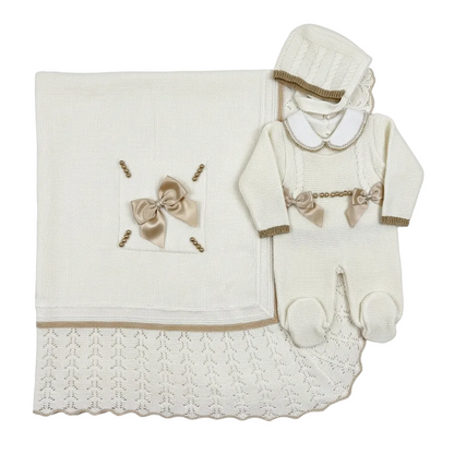 Spanish Onesie, Hat, & Blanket Set